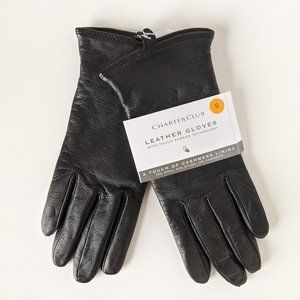 Charter Club Wool-Cashmere Lined Leather Gloves